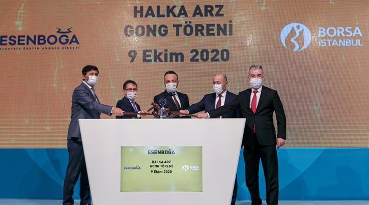 Borsa İstanbul'da gong, Esenboğa Elektrik için çaldı