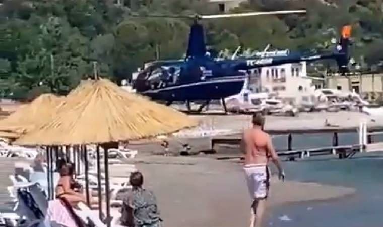 SHGM'den plaja inen helikopterle ilgili açıklama