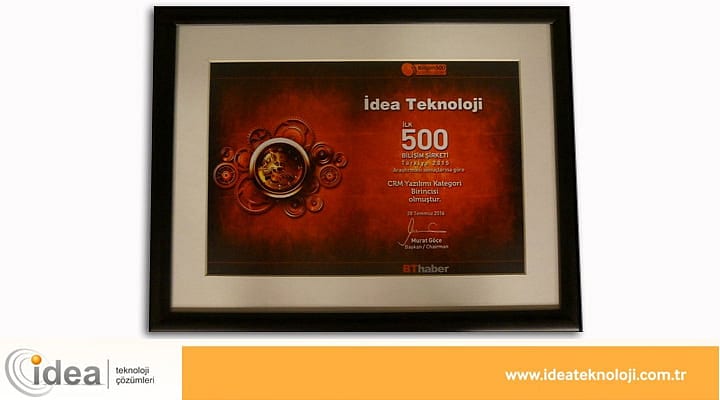 İDEA Teknoloji Çözümleri CRM’ de Yine Bir Numara!
