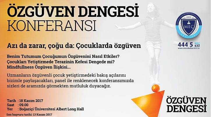 'Özgüven Dengesi Konferansı', 18 Kasım'da