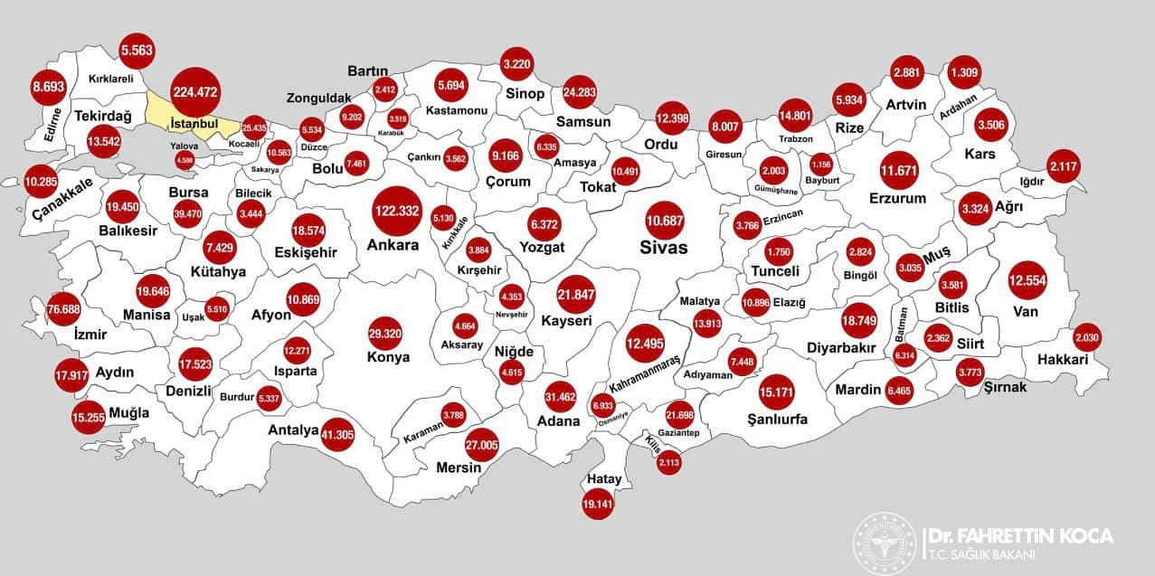 Hangi ilde kaç kişi aşı oldu? Harita paylaşıldı-0