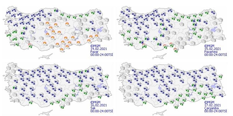Kar yağışı ne kadar sürecek? 5 günlük tahmin haritaları...-0