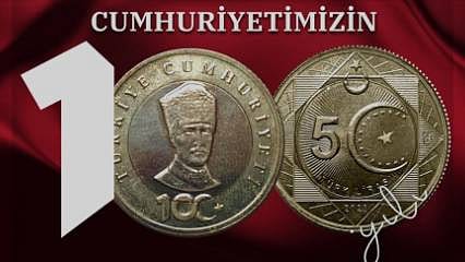 100'üncü yıla özel madeni 5 lira: 100 milyon adet basıldı, yarın tedavüle çıkıyor