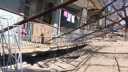 Altından fay geçen köy böyle görüntülendi