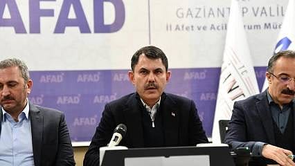 Bakan Kurum: Depremler doğrudan 13,5 milyon kişiyi etkiledi 